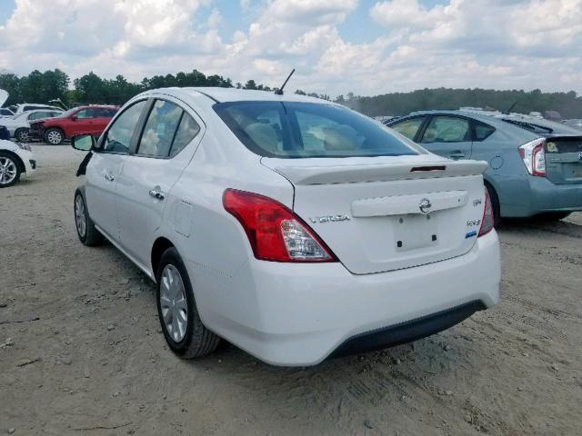 3N1CN7APXGL850009 - 2016 NISSAN VERSA S WHITE photo 3