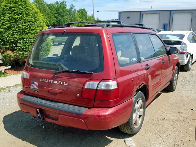 JF1SF65621H724191 - 2001 SUBARU FORESTER S BURGUNDY photo 4