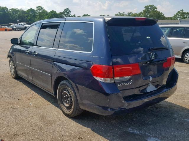 5FNRL38208B069323 - 2008 HONDA ODYSSEY LX BLUE photo 3