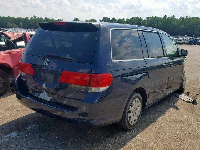 5FNRL38208B069323 - 2008 HONDA ODYSSEY LX BLUE photo 4