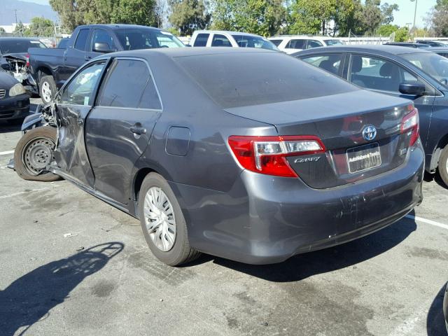 4T1BD1FK9EU098761 - 2014 TOYOTA CAMRY HYBR GRAY photo 3