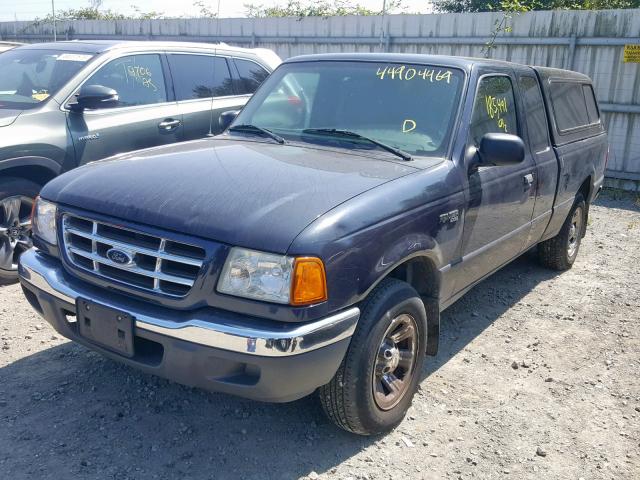 1FTYR44E92PA70452 - 2002 FORD RANGER SUP BLUE photo 2