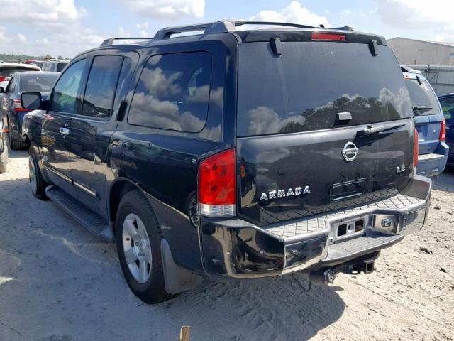 5N1BA08A87N715510 - 2007 NISSAN ARMADA SE BLACK photo 3