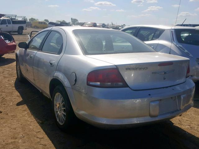 1C3EL46X54N374660 - 2004 CHRYSLER SEBRING LX SILVER photo 3