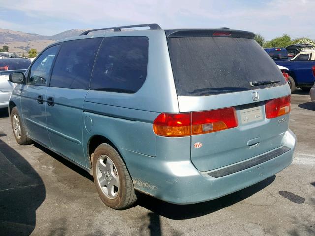 5FNRL185X3B146254 - 2003 HONDA ODYSSEY LX TEAL photo 3