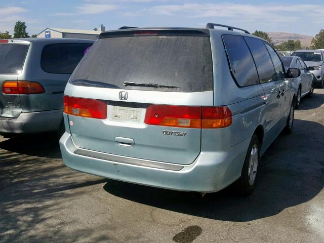 5FNRL185X3B146254 - 2003 HONDA ODYSSEY LX TEAL photo 4