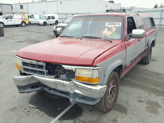 1B7FL23X6NS539451 - 1992 DODGE DAKOTA RED photo 2