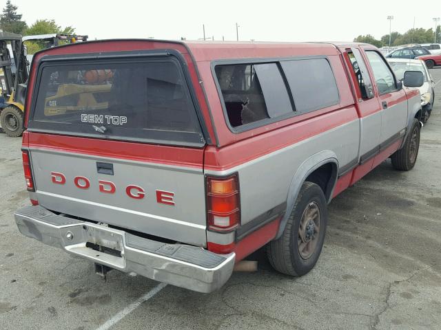 1B7FL23X6NS539451 - 1992 DODGE DAKOTA RED photo 4