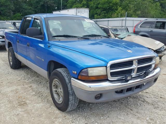 1B7GL2AN6YS722178 - 2000 DODGE DAKOTA QUA BLUE photo 1