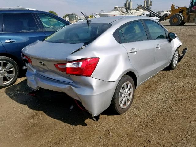 KNADM4A30H6119761 - 2017 KIA RIO LX SILVER photo 4