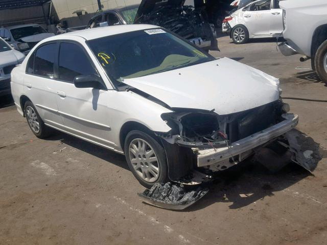 2HGES16575H629722 - 2005 HONDA CIVIC LX WHITE photo 1