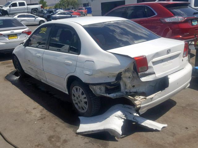 2HGES16575H629722 - 2005 HONDA CIVIC LX WHITE photo 3