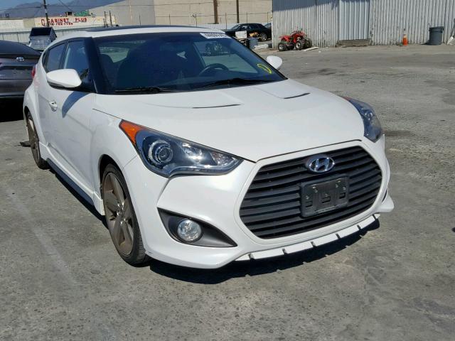 KMHTC6AE9DU161748 - 2013 HYUNDAI VELOSTER T WHITE photo 1