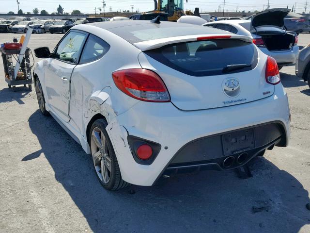 KMHTC6AE9DU161748 - 2013 HYUNDAI VELOSTER T WHITE photo 3