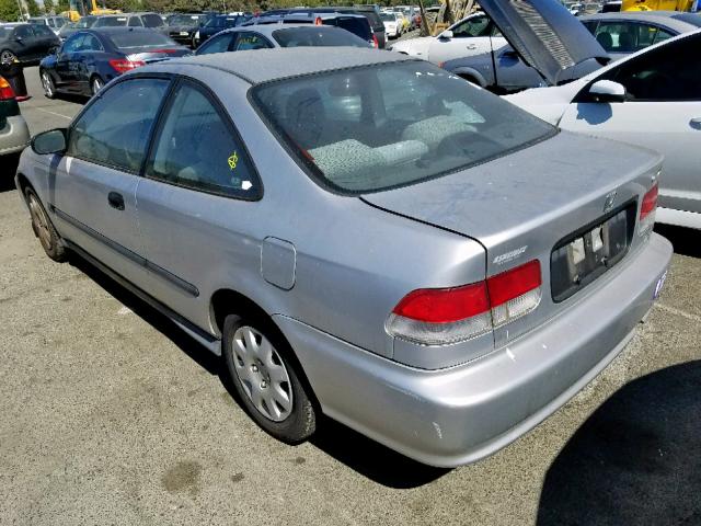 1HGEJ6125YL098637 - 2000 HONDA CIVIC DX SILVER photo 3