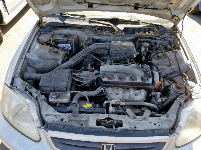 1HGEJ6125YL098637 - 2000 HONDA CIVIC DX SILVER photo 7