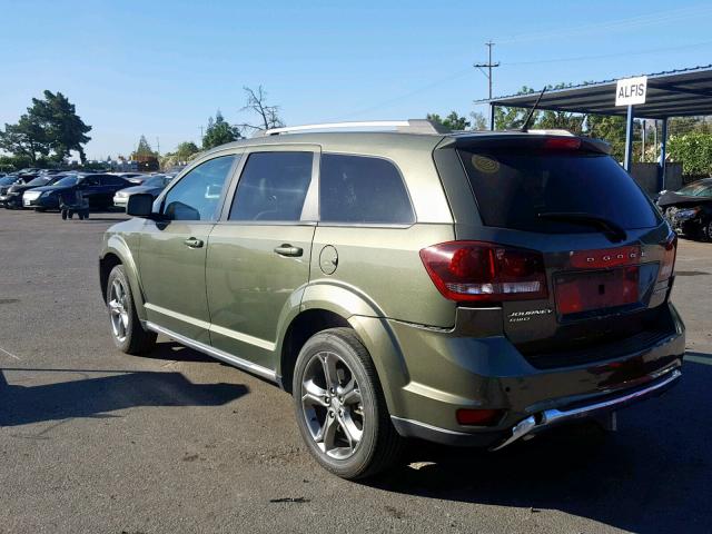 3C4PDDGG4GT179945 - 2016 DODGE JOURNEY CR GREEN photo 3