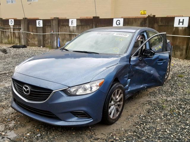 JM1GL1U58H1128963 - 2017 MAZDA 6 SPORT BLUE photo 2