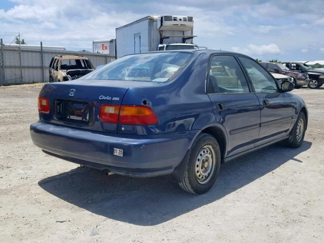 1HGEG8648SL056927 - 1995 HONDA CIVIC DX BLUE photo 4