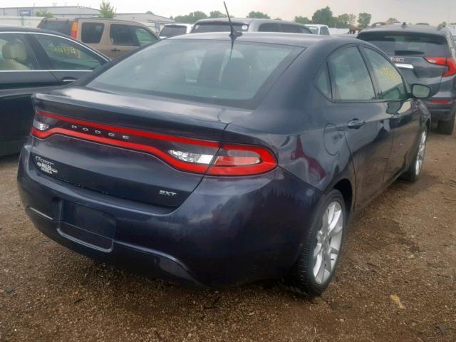 1C3CDFBA3DD303366 - 2013 DODGE DART SXT BLUE photo 4