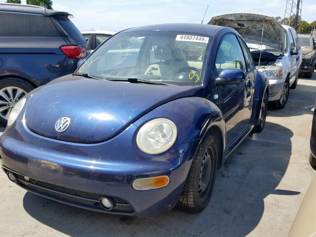 3VWCK21C02M408670 - 2002 VOLKSWAGEN NEW BEETLE ლურჯი ფოტო 2