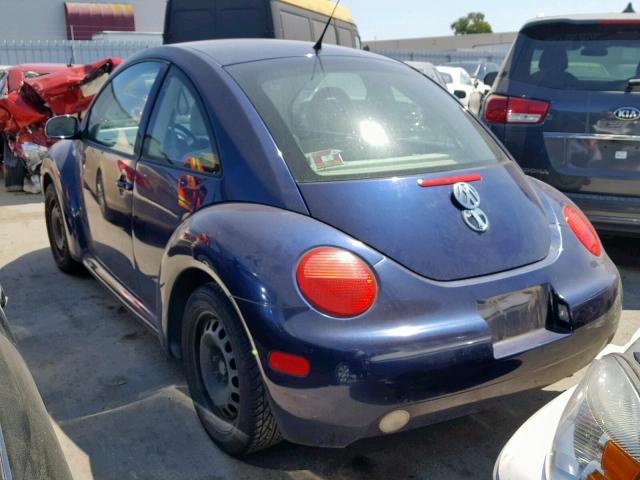 3VWCK21C02M408670 - 2002 VOLKSWAGEN NEW BEETLE ლურჯი ფოტო 3