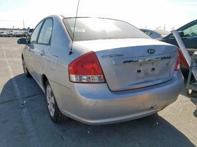 KNAFE222595638876 - 2009 KIA SPECTRA EX SILVER photo 3