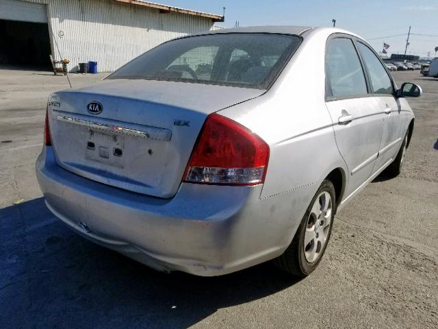 KNAFE222595638876 - 2009 KIA SPECTRA EX SILVER photo 4