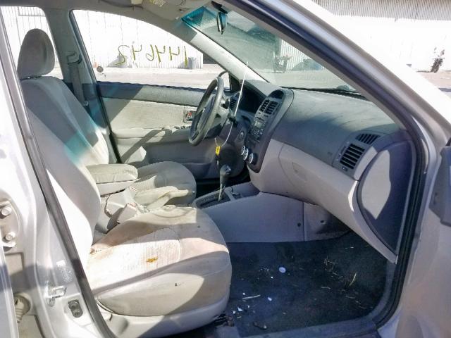 KNAFE222595638876 - 2009 KIA SPECTRA EX SILVER photo 5