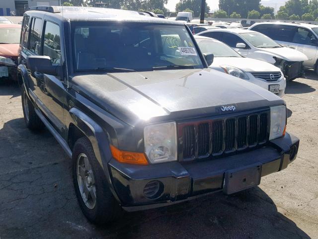 1J8HH48K76C203251 - 2006 JEEP COMMANDER BLACK photo 1