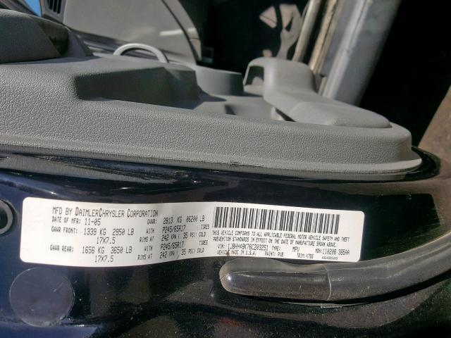 1J8HH48K76C203251 - 2006 JEEP COMMANDER BLACK photo 10