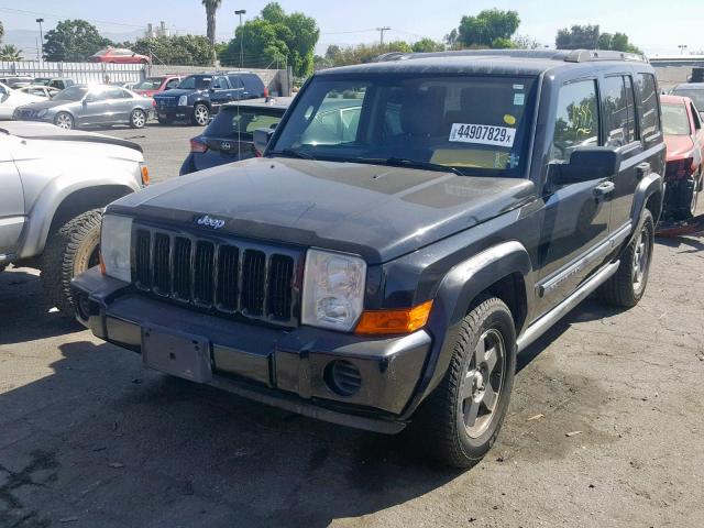 1J8HH48K76C203251 - 2006 JEEP COMMANDER BLACK photo 2
