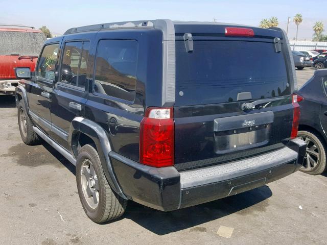 1J8HH48K76C203251 - 2006 JEEP COMMANDER BLACK photo 3