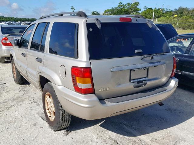 1J4GX48S44C320752 - 2004 JEEP GRAND CHER TAN photo 3