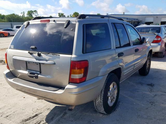 1J4GX48S44C320752 - 2004 JEEP GRAND CHER TAN photo 4