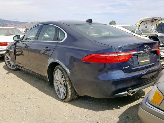 SAJBE4BV7GCY13517 - 2016 JAGUAR XF PRESTIG BLUE photo 3