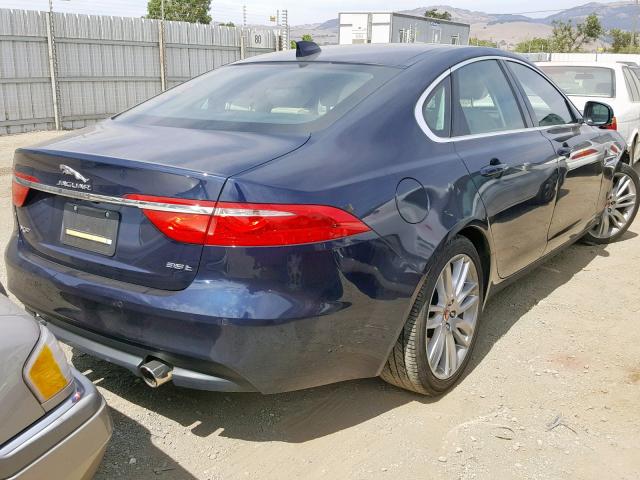 SAJBE4BV7GCY13517 - 2016 JAGUAR XF PRESTIG BLUE photo 4