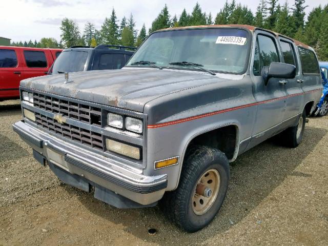 1GNEV16K0LF119035 - 1990 CHEVROLET SUBURBAN V SILVER photo 2