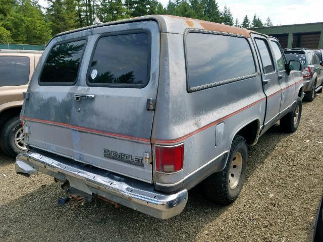 1GNEV16K0LF119035 - 1990 CHEVROLET SUBURBAN V SILVER photo 4