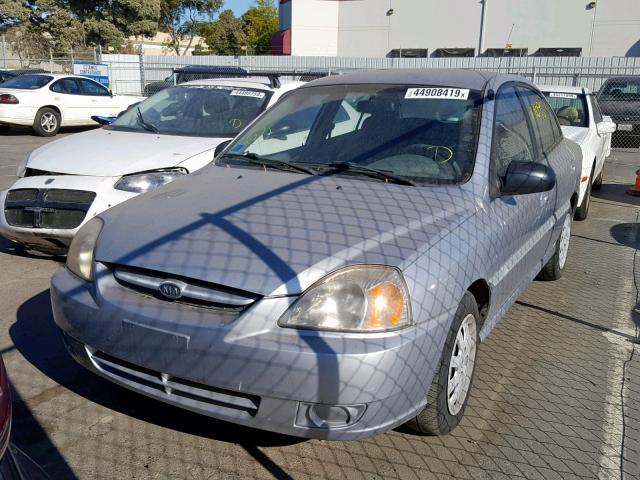 KNADC125356401468 - 2005 KIA RIO SILVER photo 2