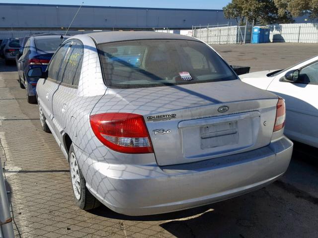 KNADC125356401468 - 2005 KIA RIO SILVER photo 3