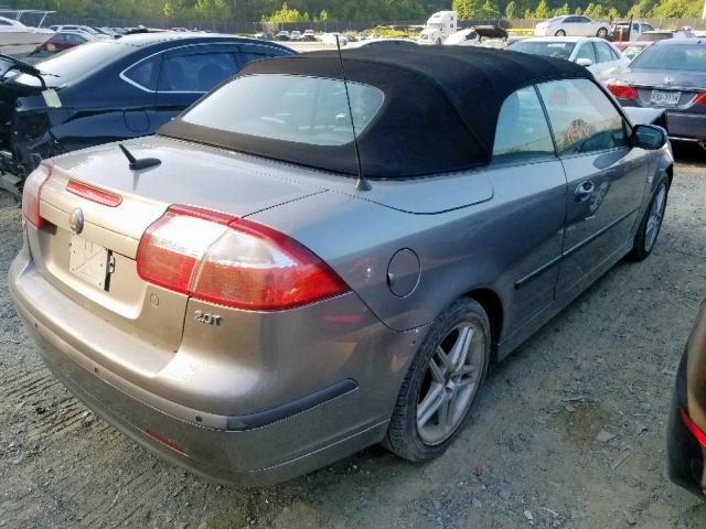 YS3FD76Y176103397 - 2007 SAAB 9-3 2.0T GRAY photo 4