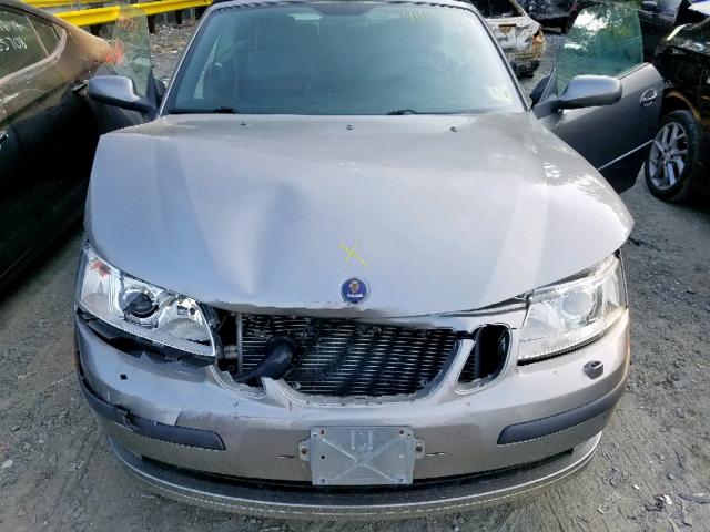 YS3FD76Y176103397 - 2007 SAAB 9-3 2.0T GRAY photo 7