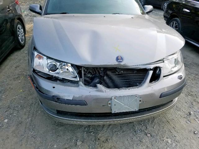 YS3FD76Y176103397 - 2007 SAAB 9-3 2.0T GRAY photo 9