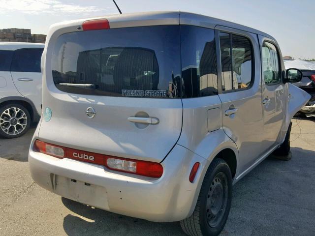 JN8AZ2KR1BT206726 - 2011 NISSAN CUBE BASE SILVER photo 4