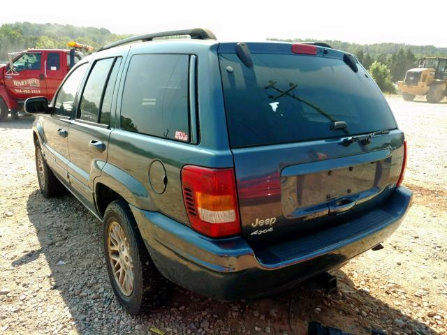 1J8GW58N14C394955 - 2004 JEEP GRAND CHER BLUE photo 3