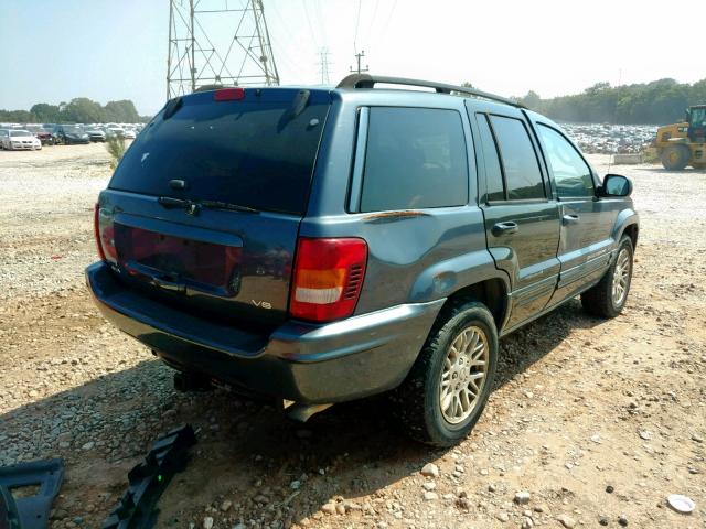 1J8GW58N14C394955 - 2004 JEEP GRAND CHER BLUE photo 4