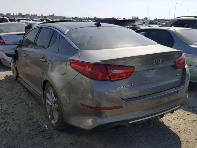 5XXGR4A65EG285072 - 2014 KIA OPTIMA SX GRAY photo 3