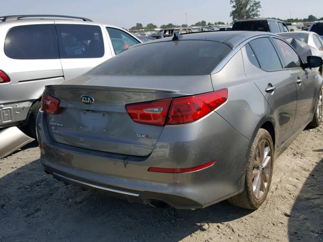 5XXGR4A65EG285072 - 2014 KIA OPTIMA SX GRAY photo 4