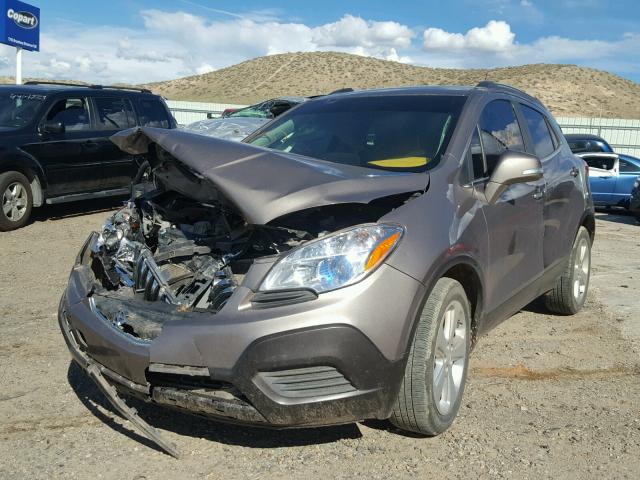 KL4CJASB5FB183742 - 2015 BUICK ENCORE BROWN photo 2